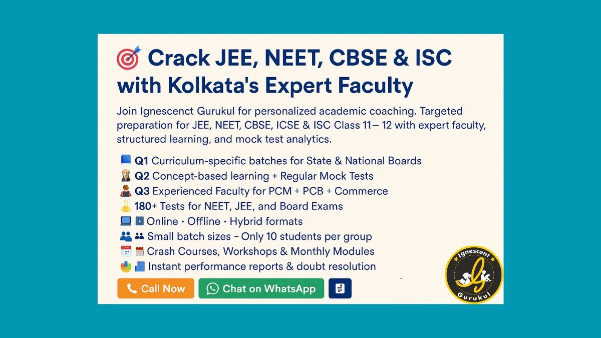 Gurujee Coaching For JEE, NEET, CBSE, ISC, ICSE, 11, 12 - Ignescent Gurukul