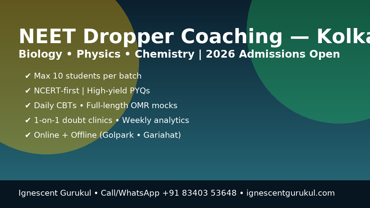 Read more about the article NEET Dropper Coaching