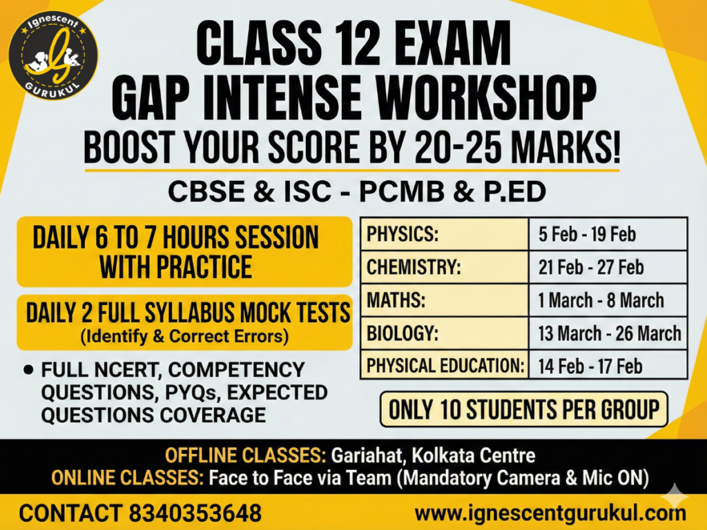 Class 12 Exam Gap Marks Booster Course